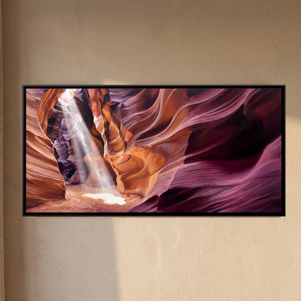 Light Beam in a Narrow Slot Canyon