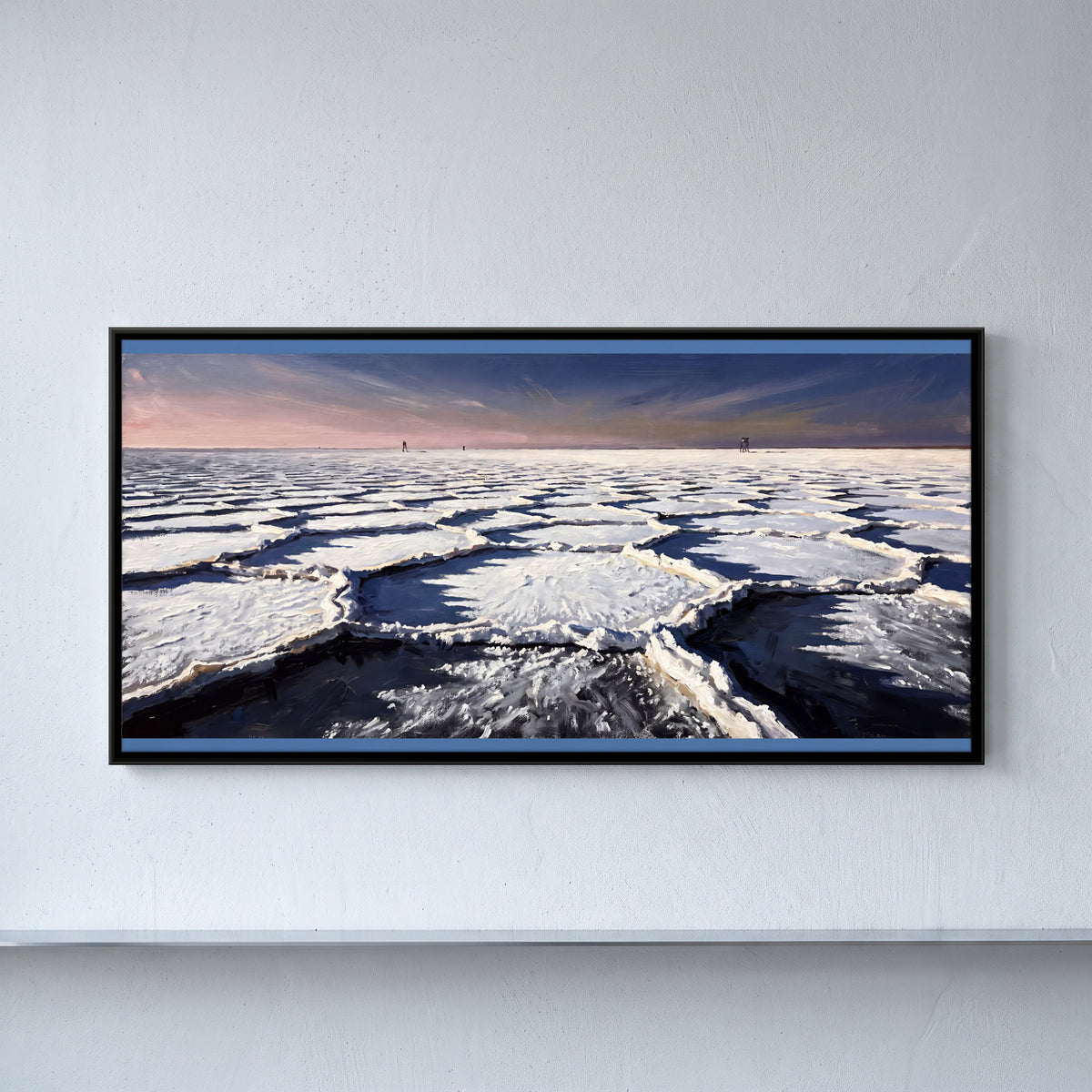 Rann of Kutch Salt Flats - framed canvas art hung on a wall