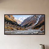 Village Beside a Wide Glacial River