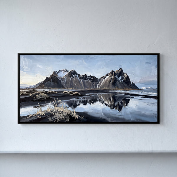 Black Peaks Reflected in Still Water