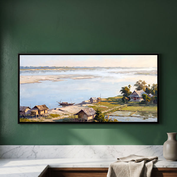 Stilt Village on a Wide River