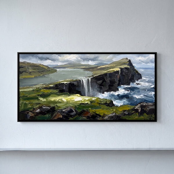 Waterfall over a Sea Cliff