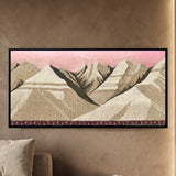 Faceted Mountains with a Textile Texture