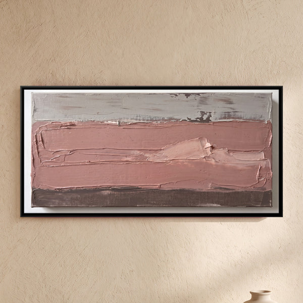 Dusty Rose and Grey Abstract Horizon