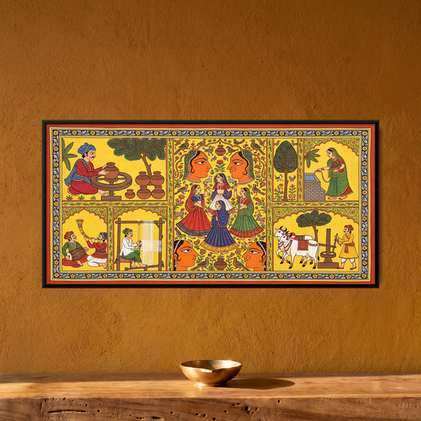 Scenes of Village Life in Compartments