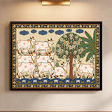 Cow Herd by a Flowering Tree