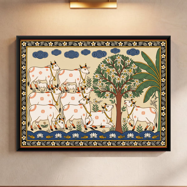 Cow Herd by a Flowering Tree