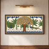 Tree of Life with Cows and Peacocks in Sand, 2:1
