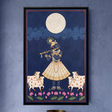 Sharad Purnima - Shri Krishna's Flute Beneath the Full Moon | Pichwai