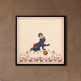 Baby Shri Krishna Crawling Towards a Spilled Butter Pot