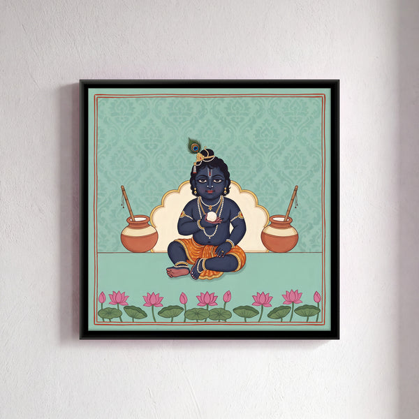 Bal Shri Krishna with Butter Pots