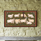 Cows and Calves Beneath a Tree