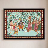 Shri Krishna and Cowherds Stopping Gopis with Milk Pots