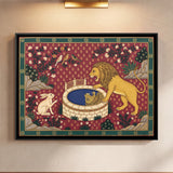 The Fable of the Lion and the Hare in Crimson