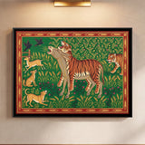 Donkey in Tiger Skin Braying at Tiger
