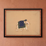 Adorned Elephant in Blue Drape