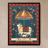 Cow and Calf Beneath a Parasol