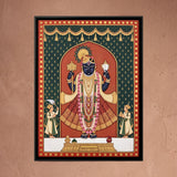 Dwarkadhish with Attendants in Teal