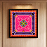 Carrom Board with Striker and Coins
