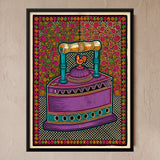 Purple Charcoal Iron with Rooster Latch