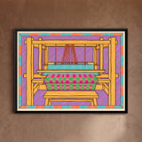 Handloom with Woven Cloth