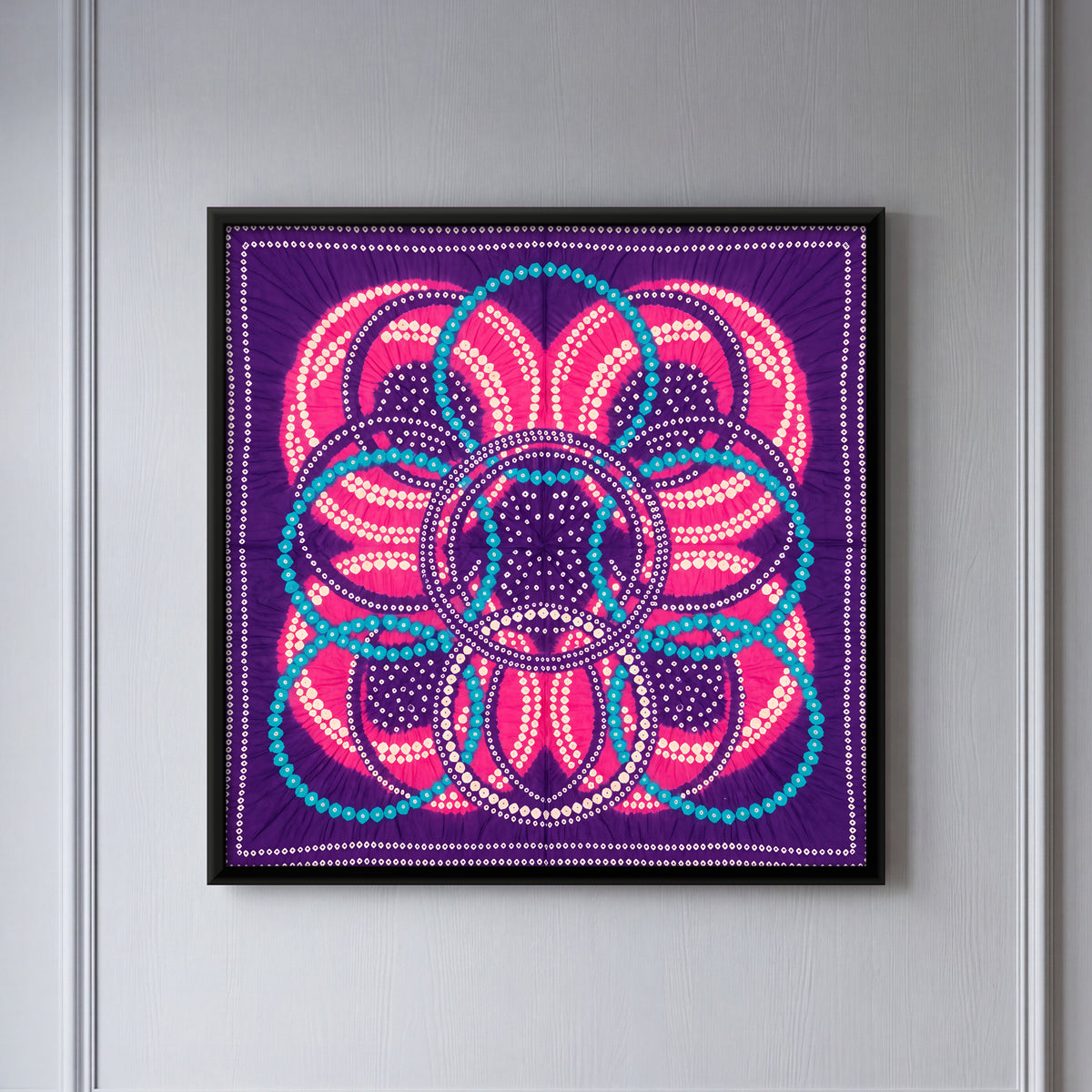 Bangles - framed canvas art hung on a wall