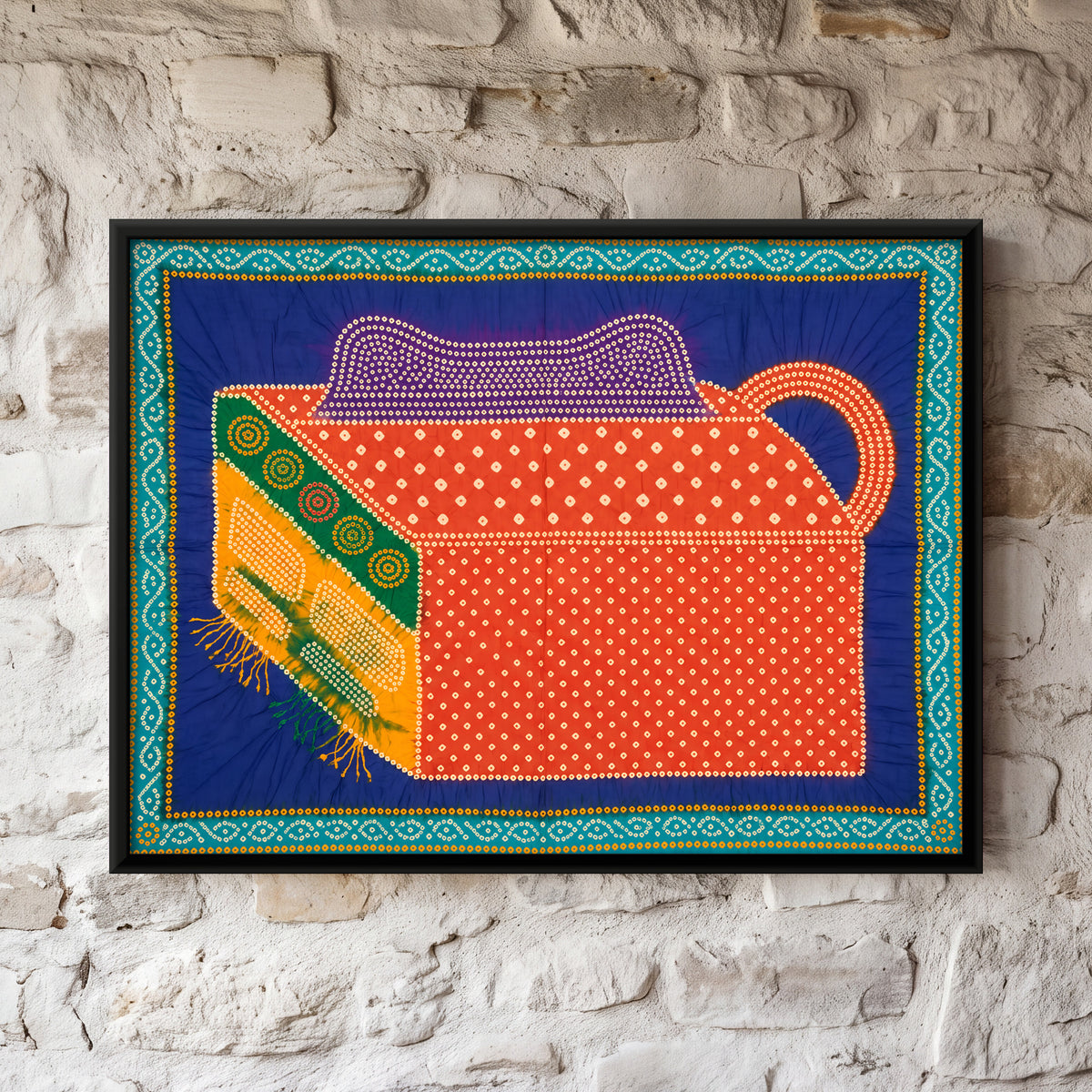 Shoe Polish Box - framed canvas art hung on a wall