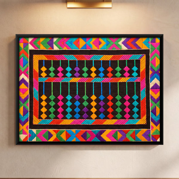 Abacus with Coloured Beads