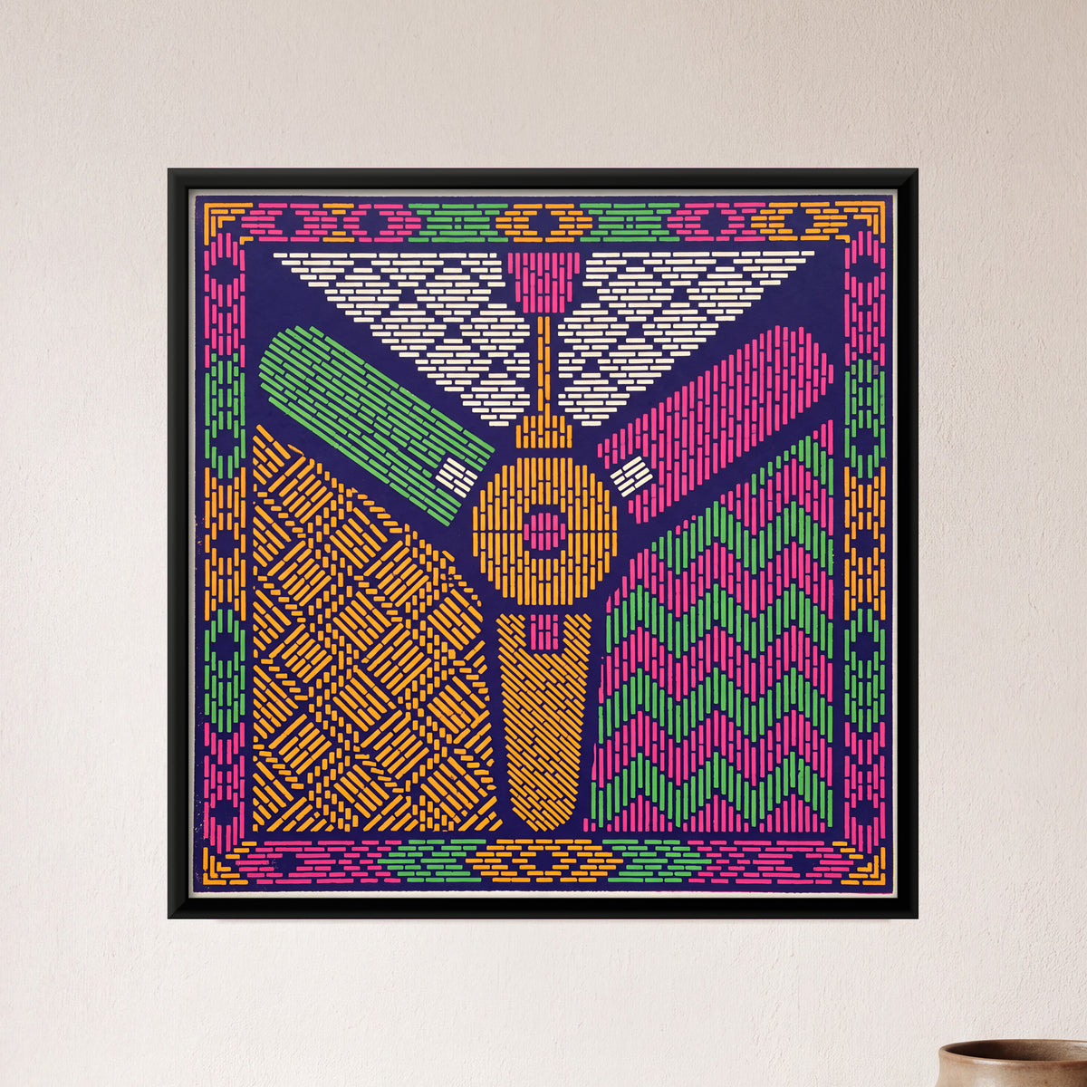 Ceiling Fan - framed canvas art hung on a wall