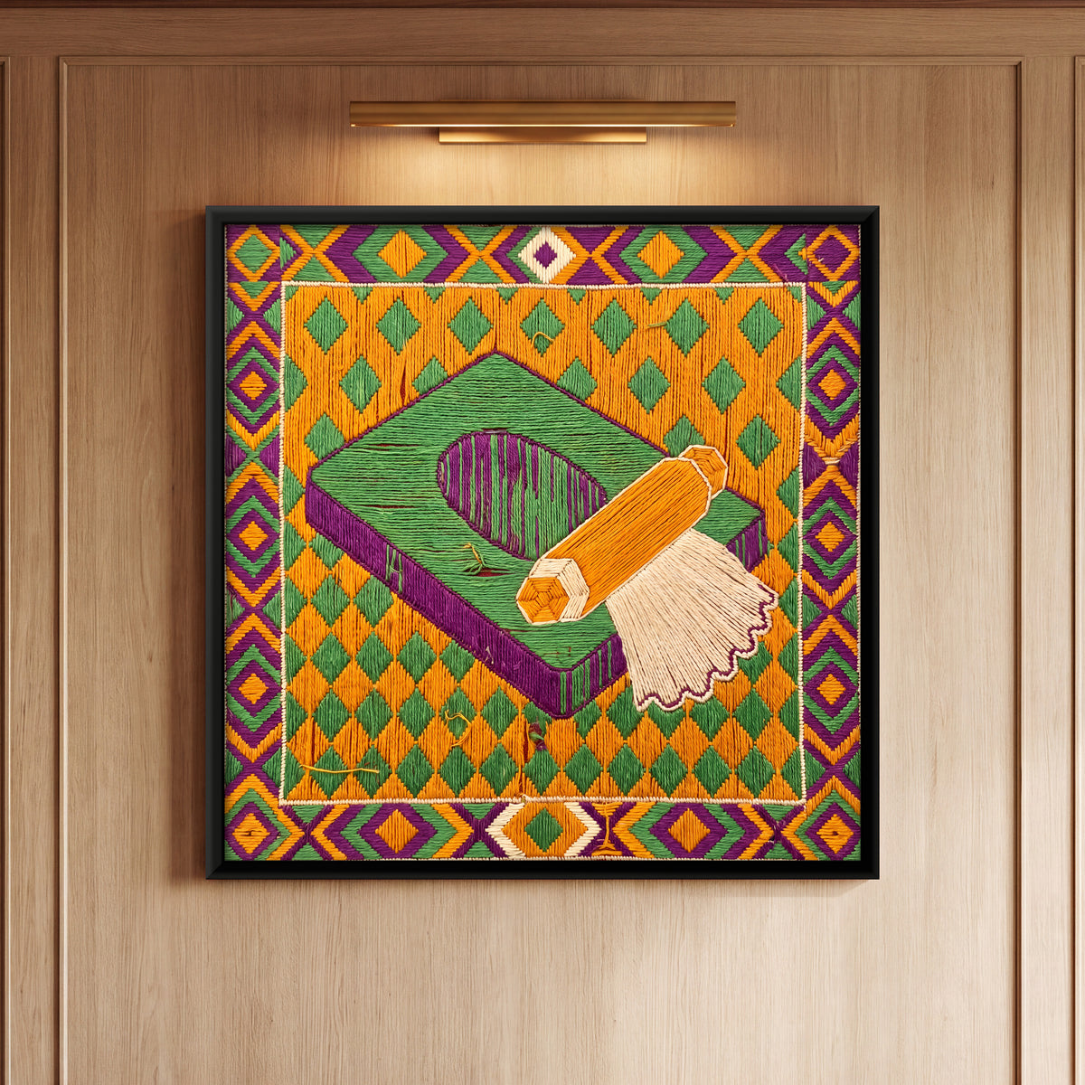 Sil Batta Grinding Stone - framed canvas art hung on a wall