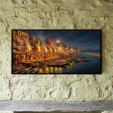 Ganga Aarti on the Ghats in Indigo