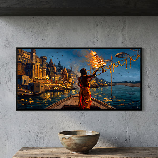 Ganga Aarti in Indigo