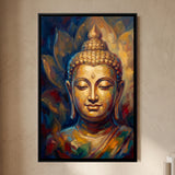 Buddha Head with Large Lotus Petals Behind
