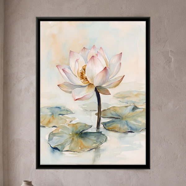 White Lotus Among Lily Pads
