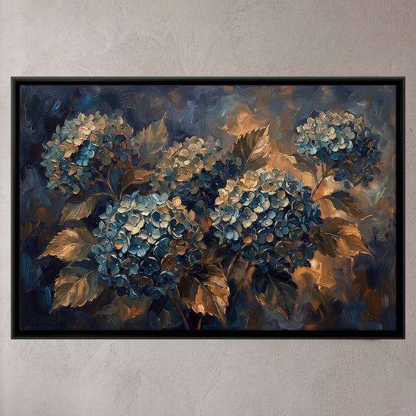 Teal and Gold Hydrangeas