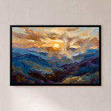Sunrise over Rolling Mountain Ridges