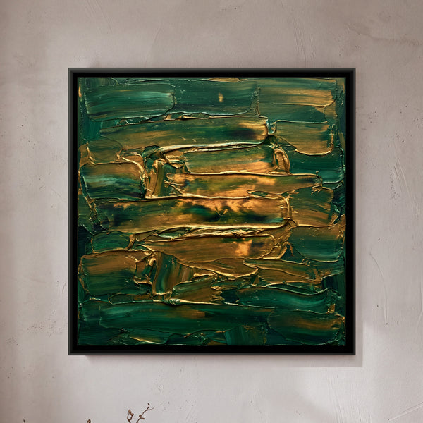 Green and Gold Textured Horizontal Bands