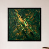 Green and Gold Textured Burst