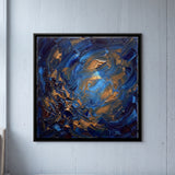 Blue and Copper Textured Burst