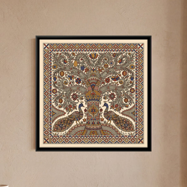 Tree of Life with Two Peacocks