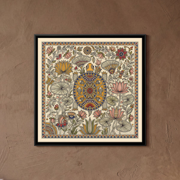 Tortoise in a Lotus Pond in Sand, 1:1