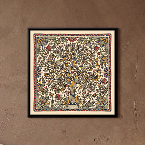 Tree of Life with Monkeys and Birds