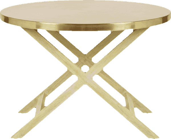 brass-topped table