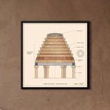 Corbelled Ceiling Section and Plan