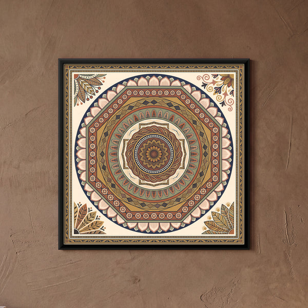 Concentric Lotus Mandala Panel