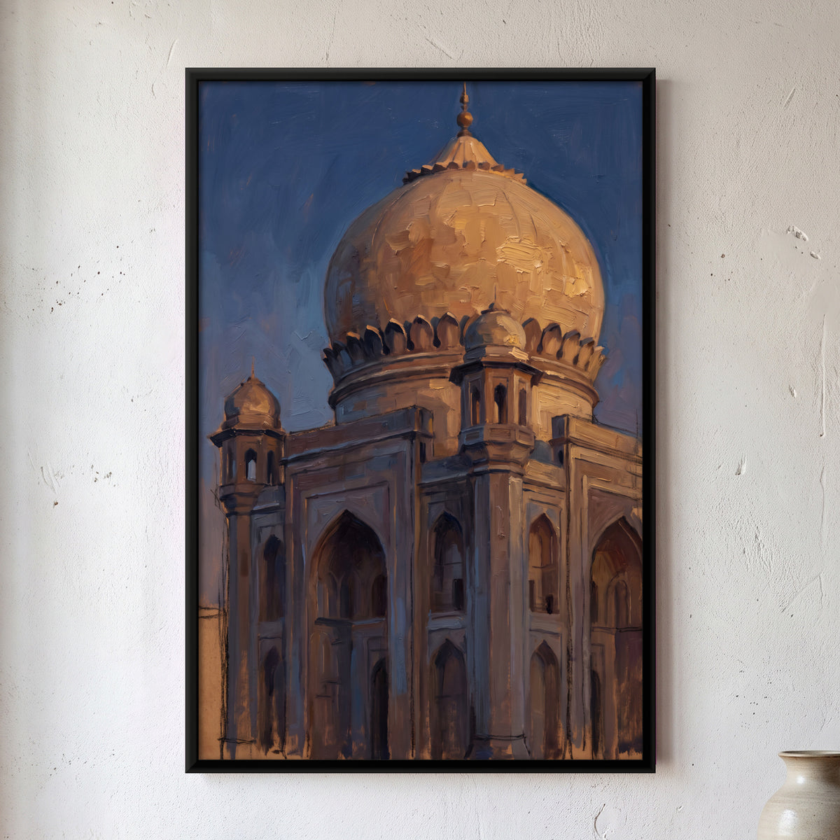 Deccan Domed Tomb - framed canvas art hung on a wall