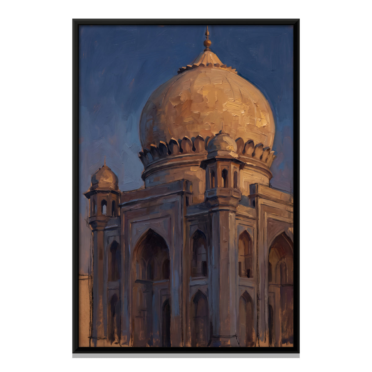 Deccan Domed Tomb - framed canvas print, front view