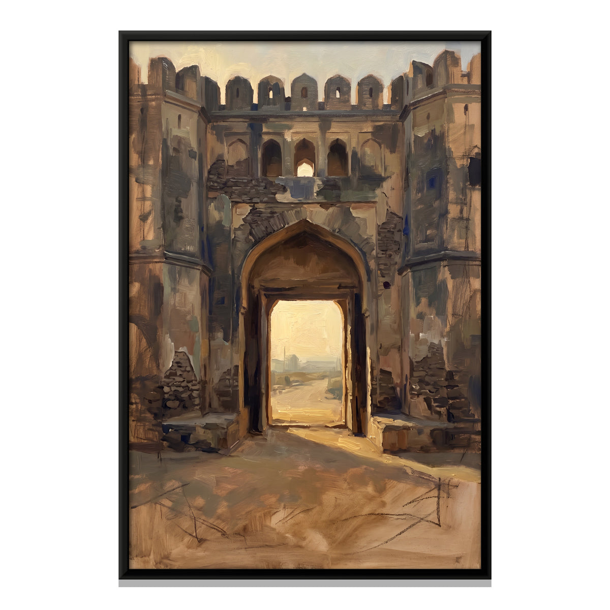 Fort Gateway - framed canvas print, front view