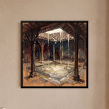 Rain Falling into a Courtyard
