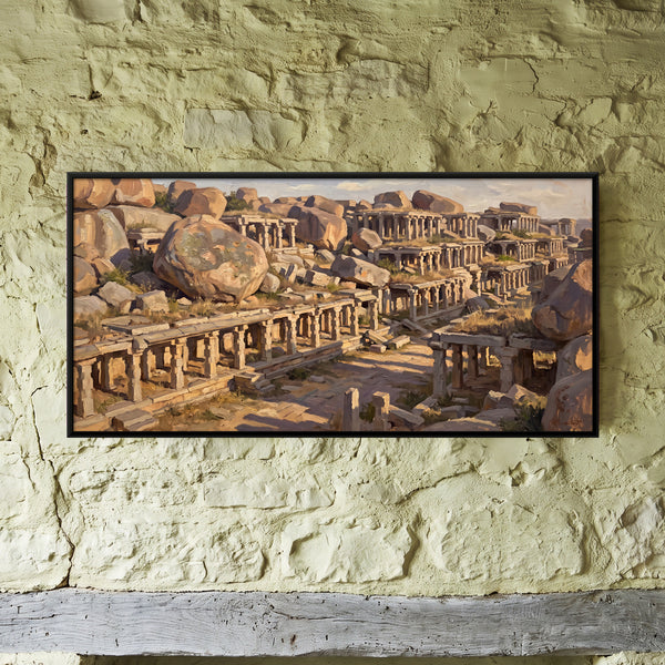Temple Ruins Among Boulders